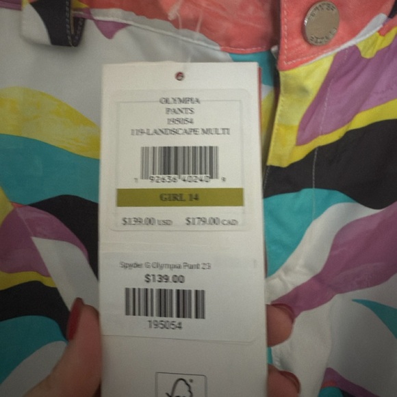 NWT Colorful Camouflage Snow Pants - Picture 4 of 7